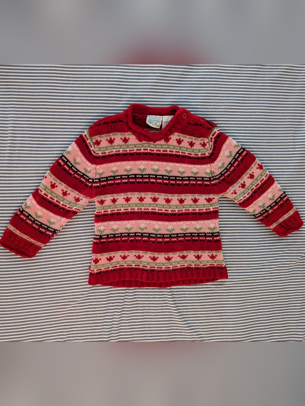 Simply Basic Red Baby 18M Long-sleeve Cozy Sweater